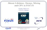 Sandra Malvezzi - Charm Meson Results in Focus 1 Sandra Malvezzi I.N.F.N. Milano Meson Lifetimes, Decays, Mixing and CPV in FOCUS.