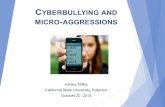 C YBERBULLYING AND MICRO - AGGRESSIONS Ashley Stilley California State University, Fullerton October 20, 2015.