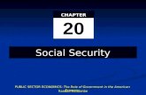 20 CHAPTER Social Security PUBLIC SECTOR ECONOMICS: The Role of Government in the American Economy Randall Holcombe.