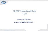 CERN Timing Workshop, Geneva, 15 Feb 2008 1 Geneva, 15 Feb 2008 Franck Di Maio – ITER IO Geneva, 15 Feb 2008 Franck Di Maio – ITER IO CERN Timing Workshop.