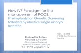 New IVF Paradigm for the management of PCOS: Preimplantation Genetic Screening followed by elective single embryo transfer Dr. Angeline Beltsos Medical.