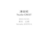 津田班 Tsuda-CREST 2015/12/24 京大 山田 Yamada, KYOTO-U