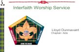 Lloyd Dunnavant Chaplain Aide Interfaith Worship Service.