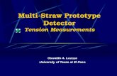 Multi-Straw Prototype Detector Tension Measurements Oswaldo A. Lozoya University of Texas at El Paso.