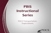 POCS Transportation Expectations. Be There, Be Ready Be Respectful Be Responsible Be Your Best.