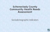 Schenectady County Community Health Needs Assessment Sociodemographic Indicators.
