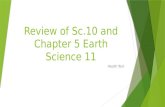 Review of Sc.10 and Chapter 5 Earth Science 11 Heath Text.