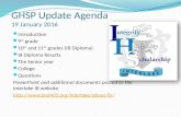 GHSP Update Agenda 19 January 2016