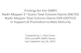 Findings for the OMPS Nadir Mapper 1 st Guess Total Column Ozone (INCTO) Nadir Mapper Total Column Ozone EDR (OOTCO) in Support of Promotion to Beta Maturity.