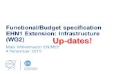 Functional/Budget specification EHN1 Extension: Infrastructure (WG2) Mats Wilhelmsson EN/MEF 4 November 2015.