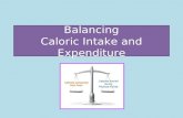 Balancing Caloric Intake and Expenditure. Caloric Intake Caloric intake is the amount of calories (energy) consumed. Calculate Your Recommended Daily.