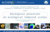Biological processes on ecological temporal scales Join the ultimate scientific challenge! - How close to the cliff are we? A biology research program.