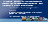 Discussion: CEOS-SIT-VC-WG interactions in terms of support needed and/or offered; CEOS promotion of VC/WG achievements CEOS Virtual Constellations Working.