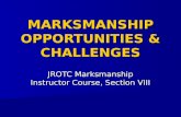 MARKSMANSHIP OPPORTUNITIES & CHALLENGES JROTC Marksmanship Instructor Course, Section VIII.
