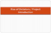Rise of Dictators / Project Introduction