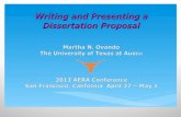Writing and presenting a dissertation proposal requires high self-discipline and commitment. Three essential pre-writing actions:  Complete preliminary.