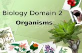 Biology Domain 2 Organisms. Biology Standard 2: Students will derive the relationship between single-celled and multi-celled organisms and the increasing.