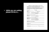While you are waiting, please fill this in…. Environmental Chemistry Lab Safety.