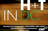 Housing and Transportation Affordability Index Study MWCOG Transportation Planning Board September 9, 2011.