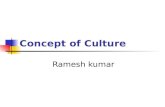 Concept of Culture Ramesh kumar. Objectives at the end of lecture student learn What is Culture? Holism Assumptions of Culture Cultural Relativism Cultural.