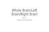Whole Brain/Left Brain/Right Brain Team 2 Stephen, Josh, Anna & Kristian.