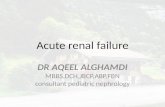 Acute renal failure DR AQEEL ALGHAMDI MBBS,DCH,JBCP,ABP,FBN consultant pediatric nephrology.