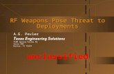 RF Weapons Pose Threat to Deployments A.E. Pevler T exas E ngineering S olutions 4100 Spring Valley Rd Suite 504 Dallas, TX 75244 unclassified.