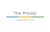 Exodus 28-29, 31-40 The Priests.  Hebrews 5:4  Exodus 28:1  Article of Faith #5 How do we get the priesthood today?