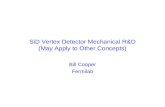 SiD Vertex Detector Mechanical R&D (May Apply to Other Concepts) Bill Cooper Fermilab.