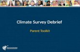Climate Survey Debrief Parent Toolkit. Envisioning School Climate.