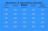 Numbers & Operations Review Game