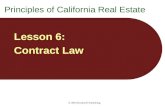 © 2010 Rockwell Publishing Lesson 6: Contract Law Principles of California Real Estate