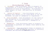 LLM Corporate Tax Instructor: Dwight Drake C Corp Distribution Lingo 1. Dividend – Corp distributes cash or property to shareholders as a result of operations.