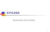 1 SYS366 Business Use Cases. 2 Today Business Use Cases Identifying Stakeholders & Actors.
