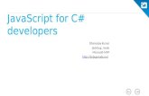JavaScript for C# developers Dhananjay Microsoft MVP