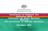 Excellence in Research for Australia 2015 Associate Law Deans National Meeting The University of Western Australia November 2015 Sarah Howard Director,