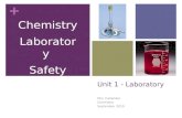 + Unit 1 - Laboratory Mrs. Callender Chemistry September 2010 Chemistry Laboratory Safety.