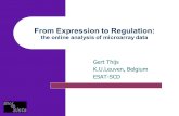 From Expression to Regulation: the online analysis of microarray data Gert Thijs K.U.Leuven, Belgium ESAT-SCD