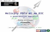 Bonn, March 27 th, 2012 Helicity PDFs at an EIC a quantitative appraisal Marco Stratmann work done in collaboration with E. Aschenauer, R.