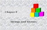 Chapter 8 Strings and Vectors. Slide 8- 2 Overview 8.1 An Array Type for Strings 8.2 The Standard string Class 8.3 Vectors.