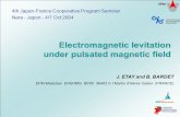 4th Japan-France Cooperative Program Seminar Nara - Japon - 4/7 Oct 2004 Electromagnetic levitation under pulsated magnetic field J. ETAY and B. BARDET.