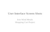 User Interface Screen Shots Iron Wind Metals Shopping Cart Project