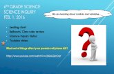 6 TH GRADE SCIENCE SCIENCE INQUIRY FEB. 1, 2016 Seating chart Seating chart Bellwork/ Class rules review Bellwork/ Class rules review Science Inquiry Notes.