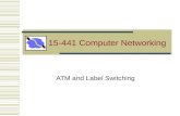 15-441 Computer Networking ATM and Label Switching.