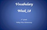 Vocabulary Week 18 2 nd Grade Valley View Elementary.