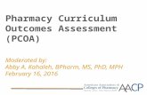 Pharmacy Curriculum Outcomes Assessment (PCOA)