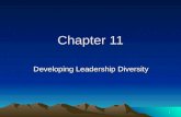 1 Chapter 11 Developing Leadership Diversity. 2 Chapter Objectives Understand and reduce the difficulties faced by minorities in organizations. Apply.