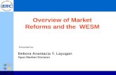 Overview of Market Reforms and the WESM