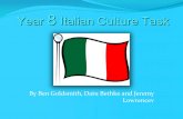 Year 8 Italian Culture Task By Ben Goldsmith, Datu Bethke and Jeremy Lowrencev.