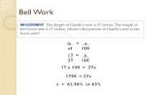 Bell Work is = x_ of 100 17 = x_ 27 100 17 x 100 = 27x 1700 = 27x x = 62.96% or 63%